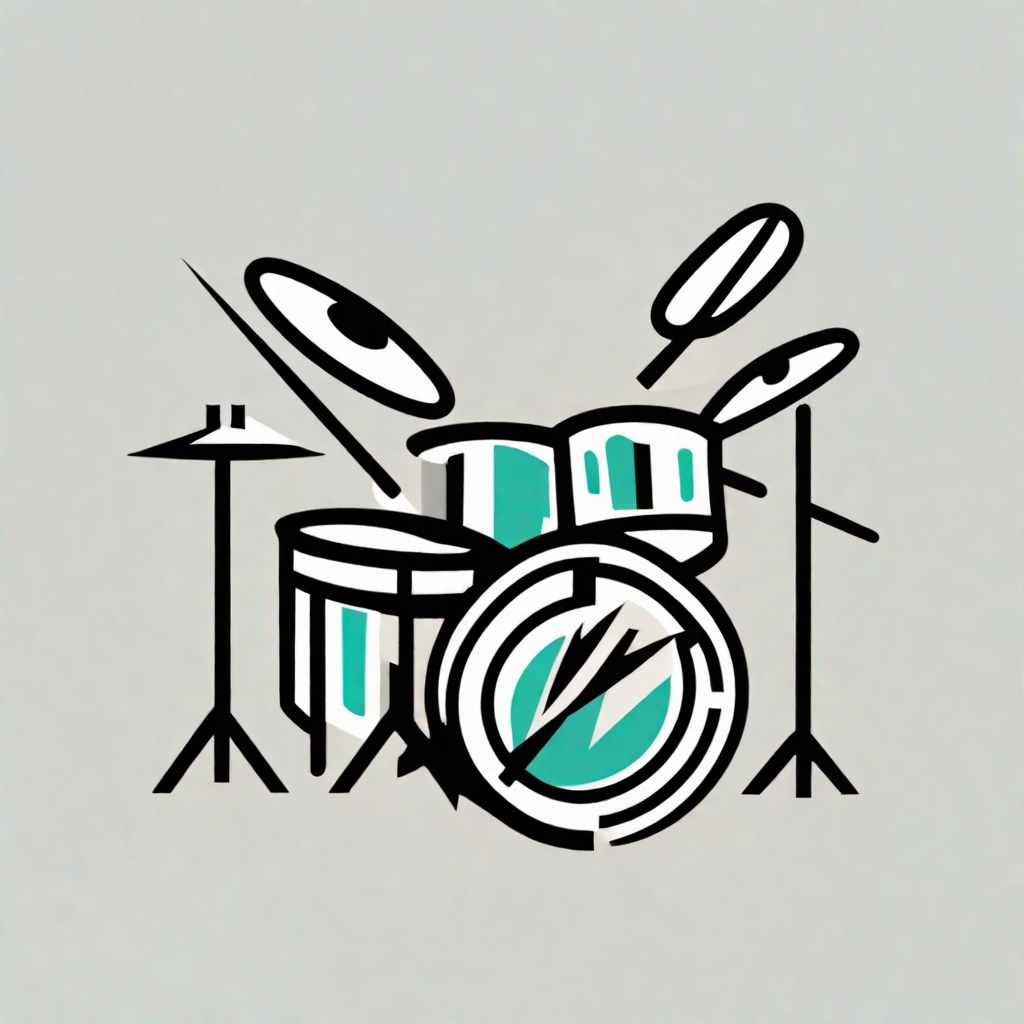  abstract brand icon simple modern and cool drummer JW app icon,white