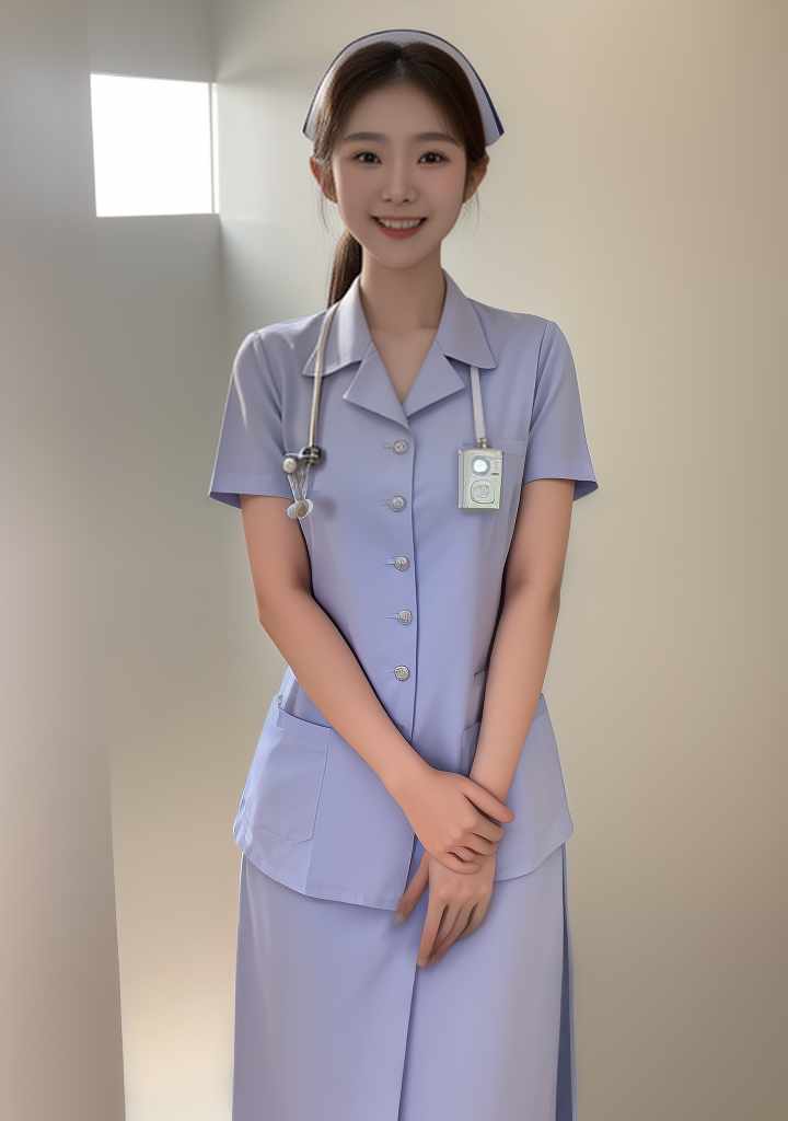 ((25 year old  beautiful thai nurse, at hospital, rim light, smile)),(Thai Nurse,Nurse,WHITE DRESS), beautiful, high quality,masterpiece,extremely detailed,high res,4k,ultra high res,detailed shadow,ultra realistic,dramatic lighting,bright light