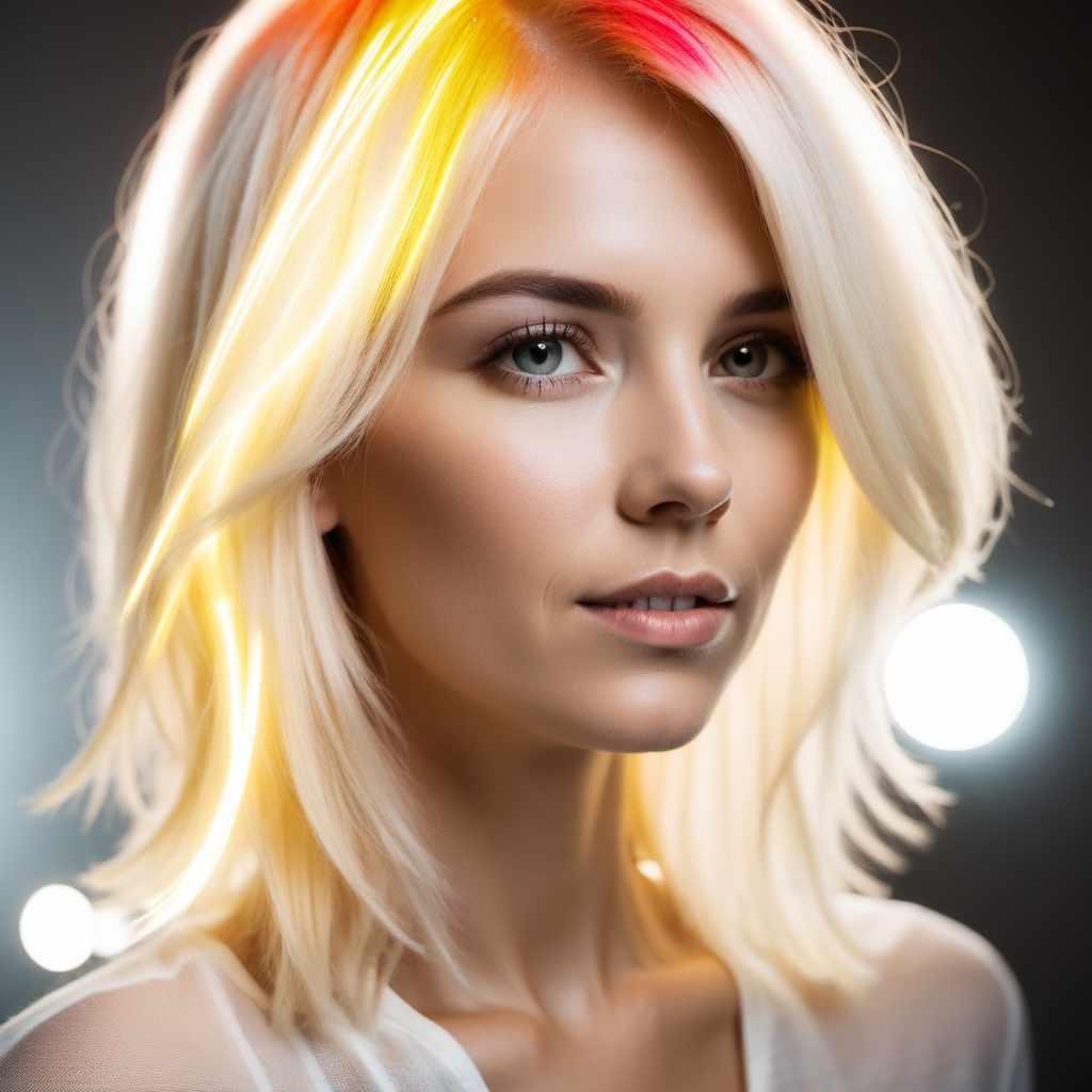  woman with bright light hair
