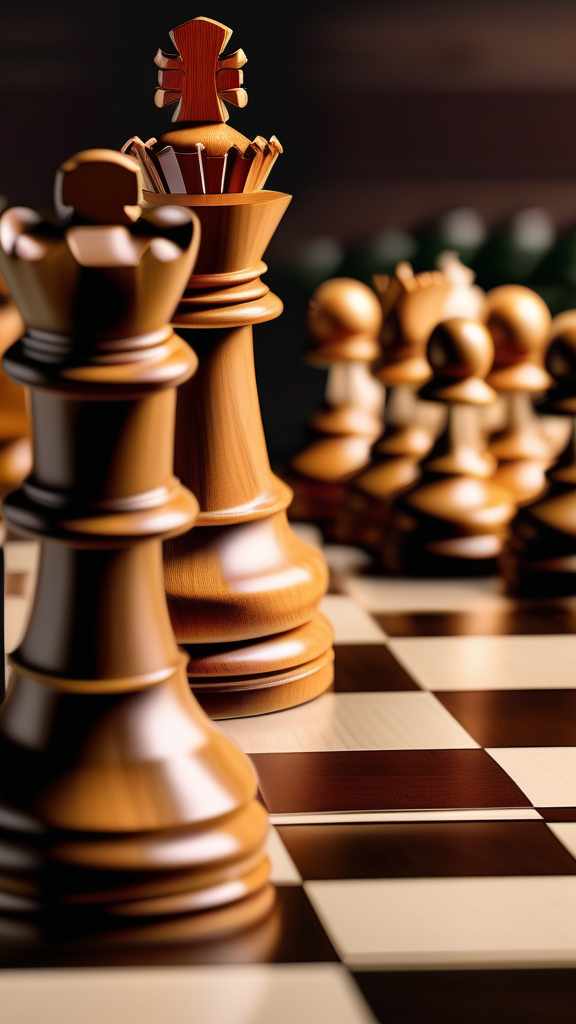  Chess Classic wood , ((masterpiece)), best quality, very detailed, high resolution, sharp, sharp image, extremely detailed, 4k, 8k